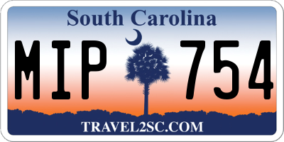 SC license plate MIP754