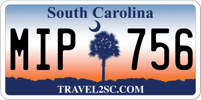 SC license plate MIP756