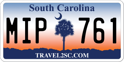 SC license plate MIP761