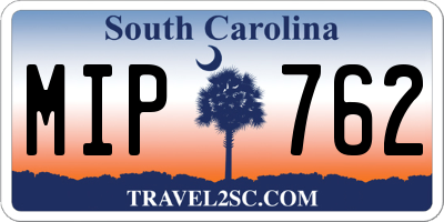 SC license plate MIP762