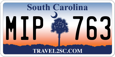 SC license plate MIP763