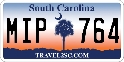 SC license plate MIP764