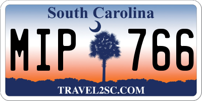 SC license plate MIP766