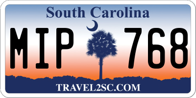 SC license plate MIP768