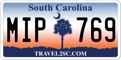 SC license plate MIP769