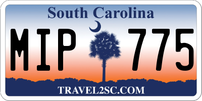 SC license plate MIP775
