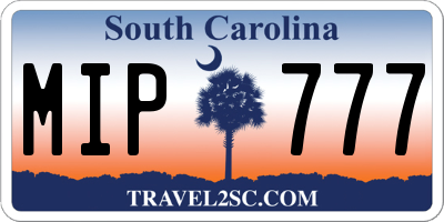 SC license plate MIP777