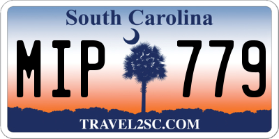 SC license plate MIP779