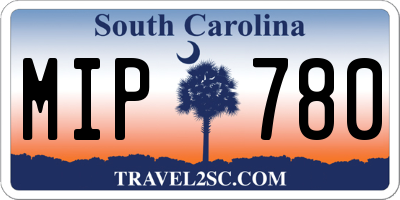 SC license plate MIP780