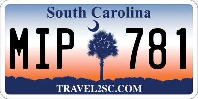 SC license plate MIP781