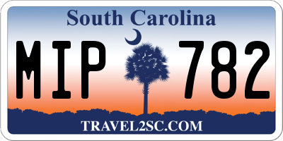 SC license plate MIP782
