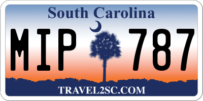 SC license plate MIP787