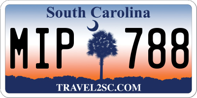 SC license plate MIP788