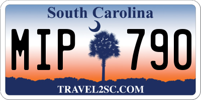 SC license plate MIP790