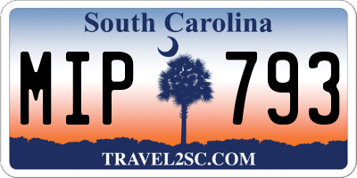 SC license plate MIP793