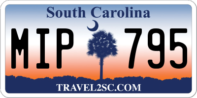 SC license plate MIP795
