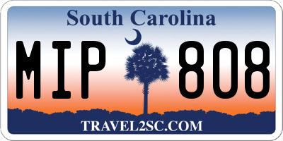 SC license plate MIP808