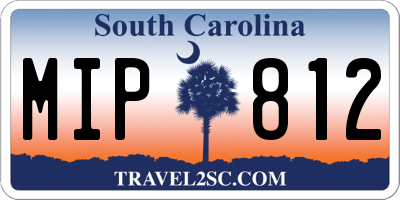 SC license plate MIP812