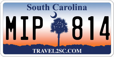SC license plate MIP814