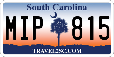 SC license plate MIP815