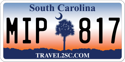 SC license plate MIP817