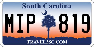 SC license plate MIP819