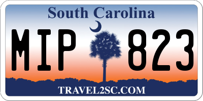 SC license plate MIP823