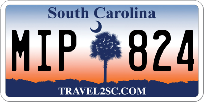SC license plate MIP824