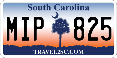 SC license plate MIP825