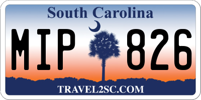 SC license plate MIP826