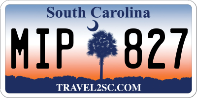 SC license plate MIP827