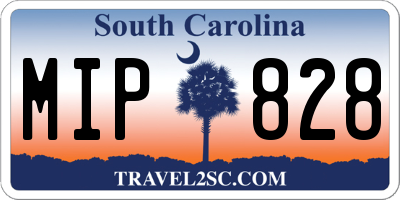 SC license plate MIP828
