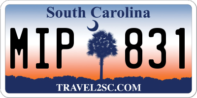 SC license plate MIP831