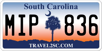 SC license plate MIP836