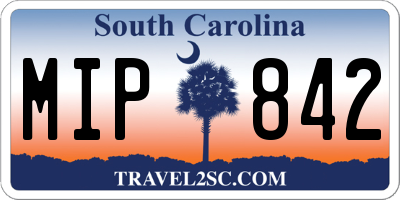SC license plate MIP842