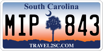 SC license plate MIP843