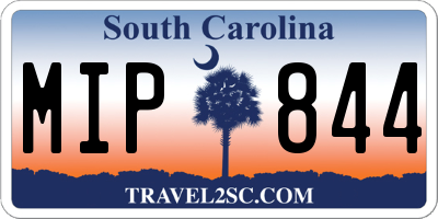 SC license plate MIP844