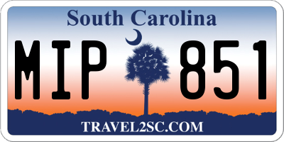 SC license plate MIP851