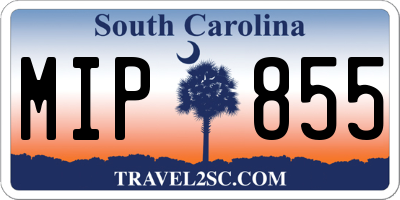 SC license plate MIP855