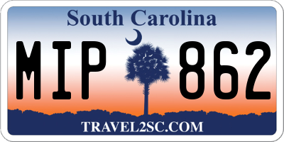 SC license plate MIP862