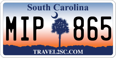 SC license plate MIP865