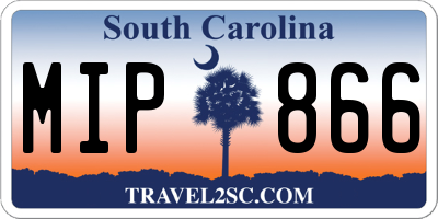 SC license plate MIP866