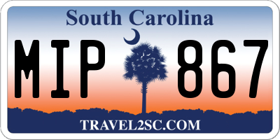 SC license plate MIP867