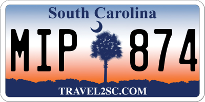 SC license plate MIP874