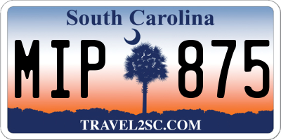 SC license plate MIP875