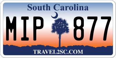 SC license plate MIP877