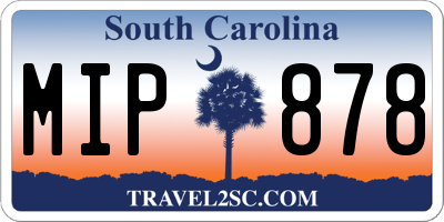 SC license plate MIP878