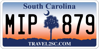 SC license plate MIP879