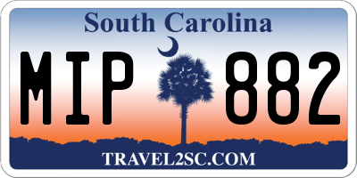 SC license plate MIP882