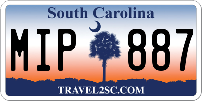 SC license plate MIP887